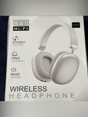 B40 White Wireless Over-Ear Headphones